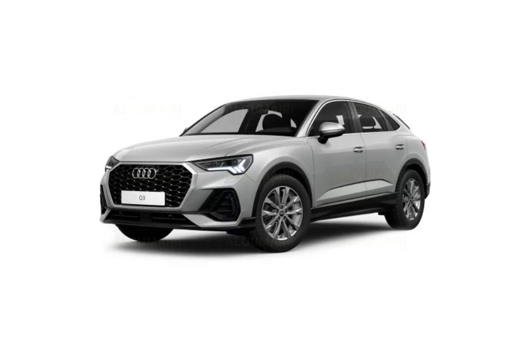 Audi Q3 Sportback argentée avec design sportif et phares LED